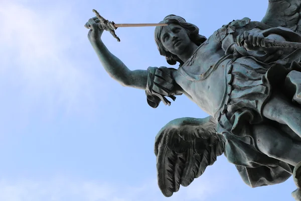 Статуя Святого Михайла Мавзолеї Адріана Римі Зазвичай Відомий Замку Сант Ліцензійні Стокові Фото