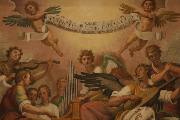 Decoratief Schilderen Pauselijke Basiliek Van Saint Mary Major Rome — Stockfoto