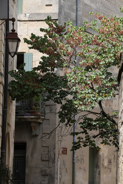 Street of the city of Uzes in the South of France