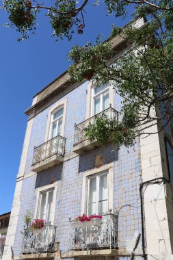 Lizbon, Portekiz 'de geleneksel bir bina manzarası