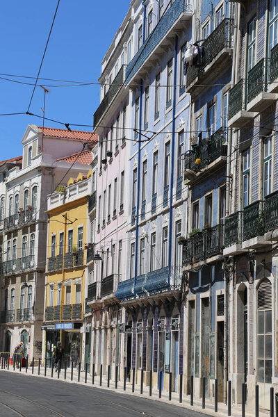 View of a street in the city of Lisbon, Portugal