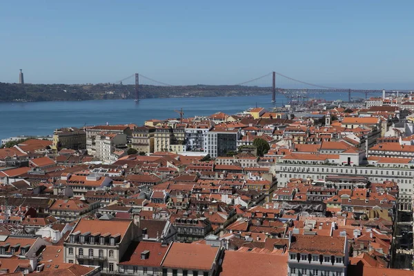 Panoramisch Uitzicht Stad Lissabon Portugal — Stockfoto