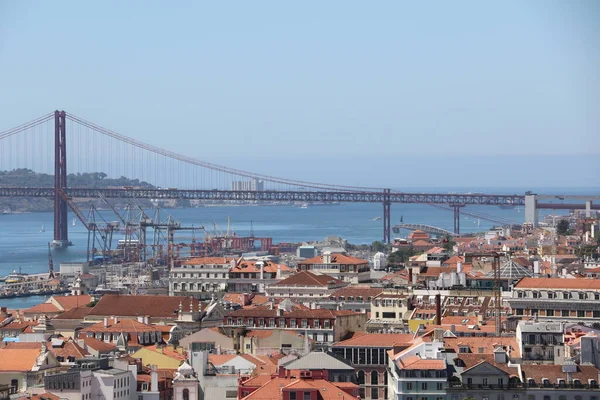 Panoramisch Uitzicht Stad Lissabon Portugal — Stockfoto