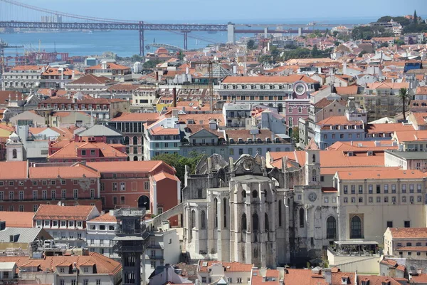 Панорамний Вид Місто Лісбон Португалія — стокове фото