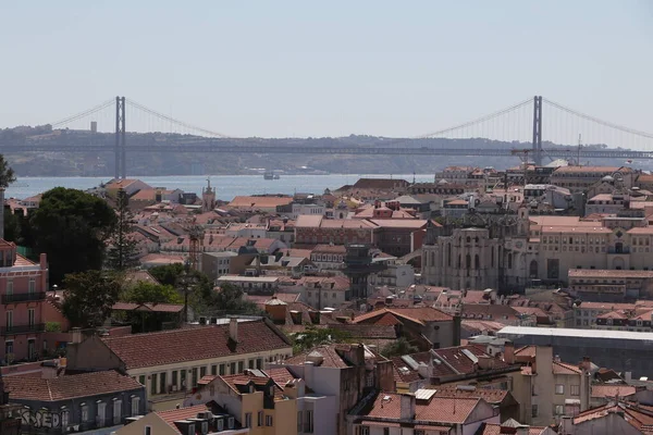 Panoramisch Uitzicht Stad Lissabon Portugal — Stockfoto