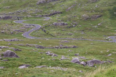 İrlanda 'daki Beara Halkası' nın yeşil tepelerinde etkileyici bir yolculuk.