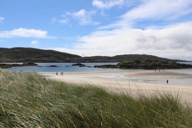 Derrynane, Kerry ilçesinde el değmemiş beyaz kumsal ve turkuaz sular.