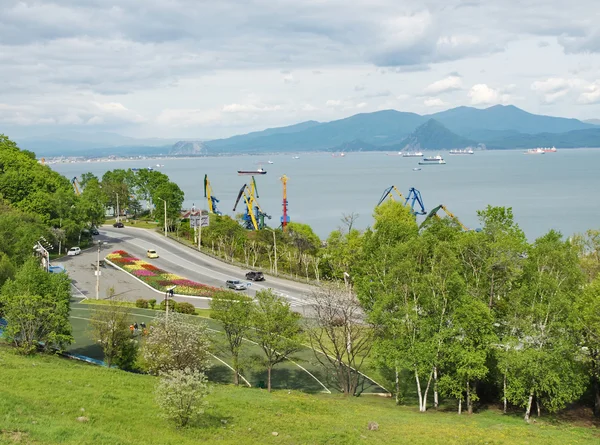 Town Nakhodka. View of the gulf — Stock Photo, Image