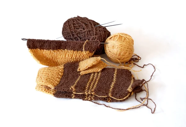 Knitted mittens — Stock Photo, Image