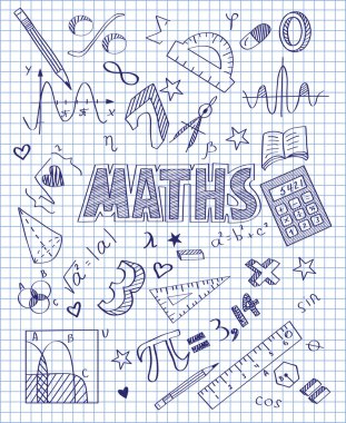 Elle çizilmiş matematik seti