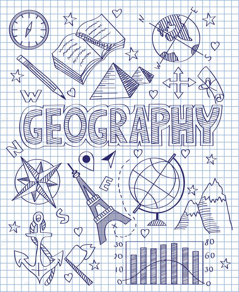 Hand drawn Geography set