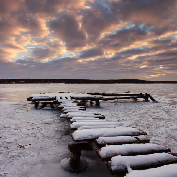 강에서의 겨울 — 스톡 사진