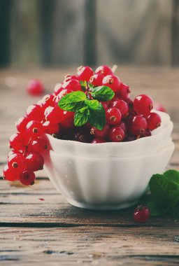 Kırmızı kuş üzümü ve nane