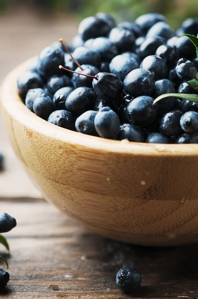 Myrtle berries on wooden table — Stock Photo, Image