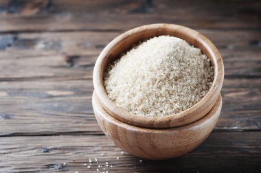 Vintage tablo üzerinde kahverengi şeker