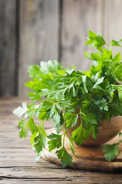 Salsa fresca verde na mesa — Fotografia de Stock