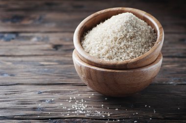 Vintage tablo üzerinde kahverengi şeker