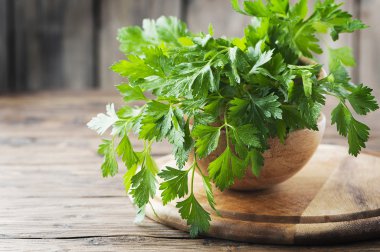 Green fresh parsley  clipart