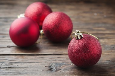 Christmas kırmızı baubles 