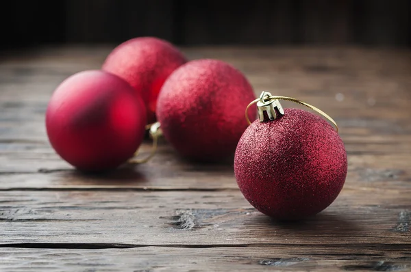 Bolas vermelhas de Natal — Fotografia de Stock