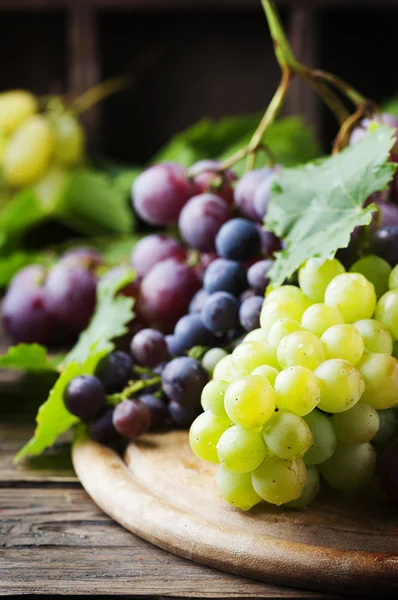 Black and white grapes — Stock Photo, Image