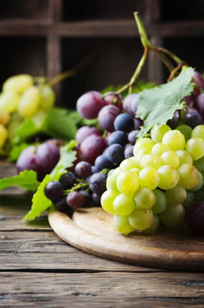 Black and white grapes — Stock Photo, Image