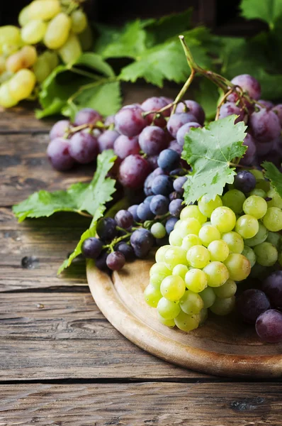 Black and white grapes — Stock Photo, Image