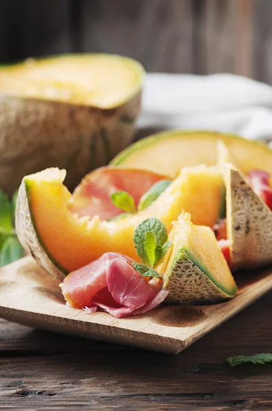 Prosciutto e Melão Fresco — Fotografia de Stock