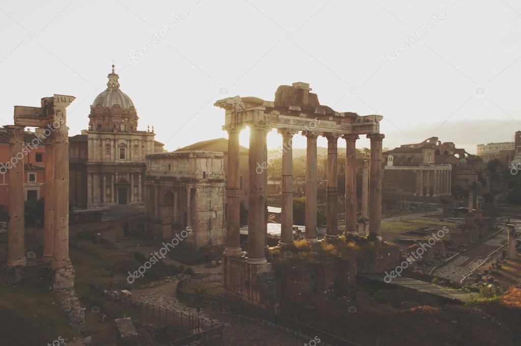 Roman Forum during sunrise