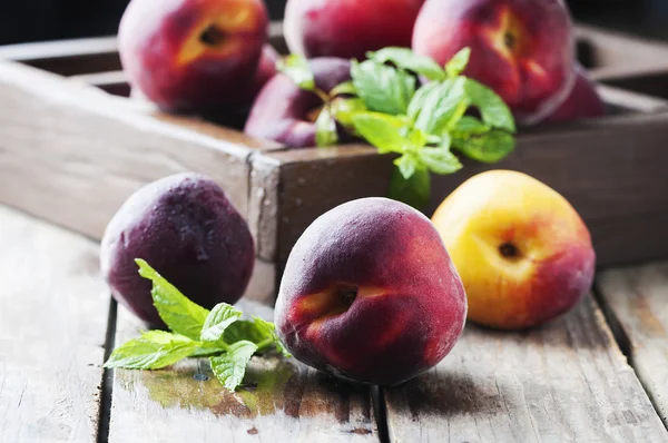 Fresh ripe peaches — Stock Photo, Image