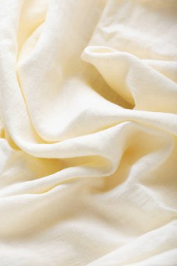 Keten kumaşın doğal Ecru renginde arkaplan dokusu. Dikiş konsepti