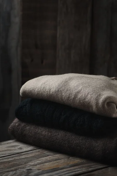 Still Life with Wool Sweaters and Leg Warmers — Stock Photo, Image