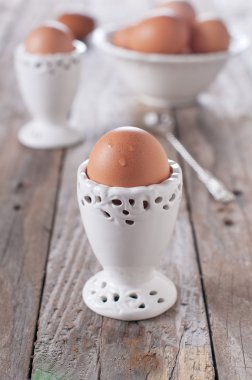 Haşlanmış sağlıklı yumurta