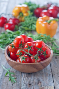 Domates, roka ve biber