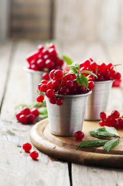 Tablo taze kırmızı kuş üzümü
