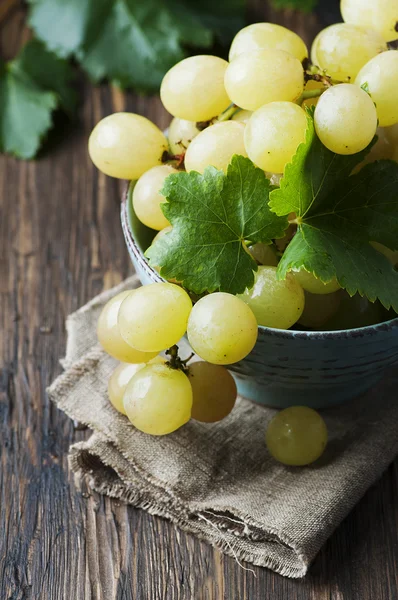 Yellow sweet grape on  table — Stock Photo, Image