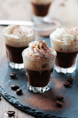 Lezzetli kahve krem ve kakao