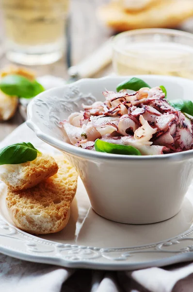 Octopus carpaccio in the table — Stock Photo, Image