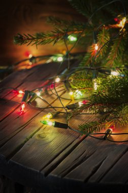 Işıklı Noel kartı