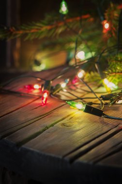 Işıklı Noel kartı