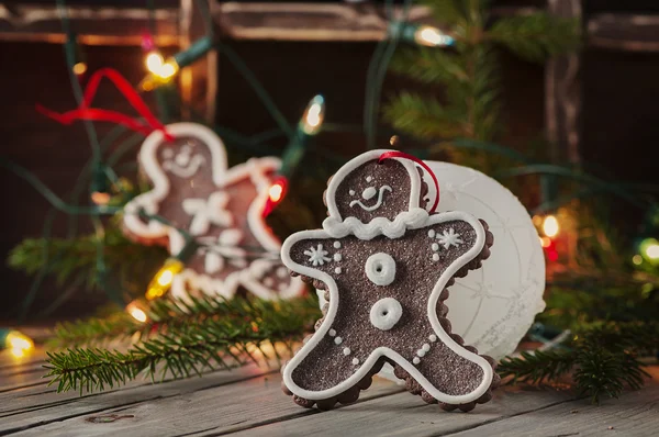 Gingerbread for christmas on  table — Stock Photo, Image