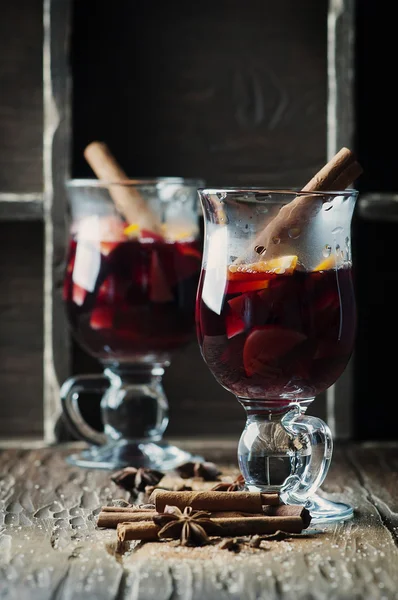 Geleneksel kış mulled şarap — Stok fotoğraf