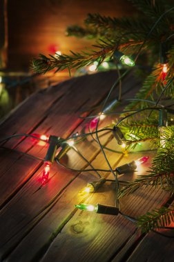 Işıklı Noel kartı