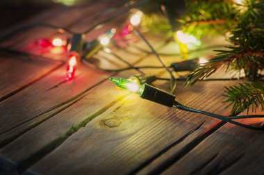 Işıklı Noel kartı