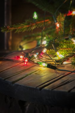 Işıklı Noel kartı