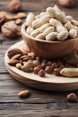 Tablo farklı fındık karışımı