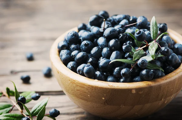 Myrtle berries in bowl — Stock Photo, Image