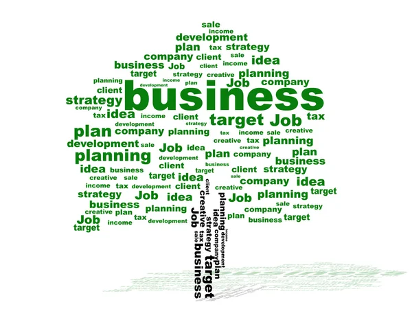 Business tree with words