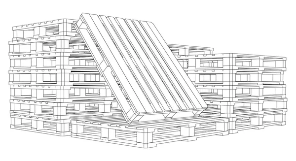 Set of pallets sketch