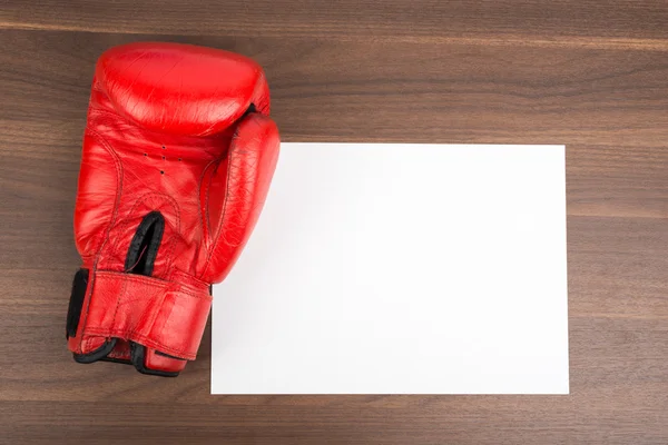 Blank card with boxing glove